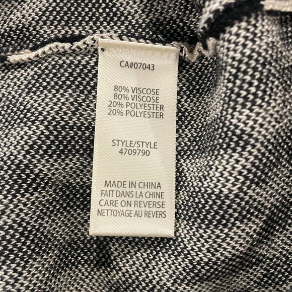 MAX STUDIO M Black Beige Diamond Knit Mock Neck Sweater Top Preppy Vintage Retro - Picture 8 of 9